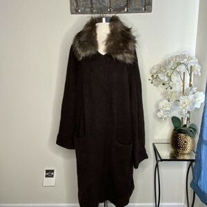 Soft Surroundings St. Moritz Sweater Coat In Brown